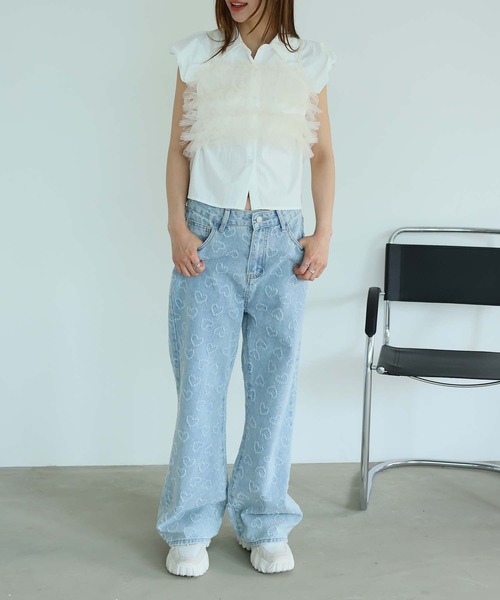 Doula Doula（ドゥーラドゥーラ）の「3wayチュールフリルビスチェ（ベスト・レディース・アイボリー/ブラック/グレー/ブルー・FREE）」の22枚目の写真