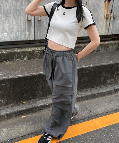 WEGO（ウィゴー）の「WEGO/ラインデザインちびT（Tシャツ/カットソー・レディース・ブラック/ホワイト・FREE）」の3枚目の写真