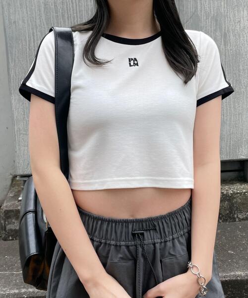 WEGO（ウィゴー）の「WEGO/ラインデザインちびT（Tシャツ/カットソー・レディース・ブラック/ホワイト・FREE）」の7枚目の写真