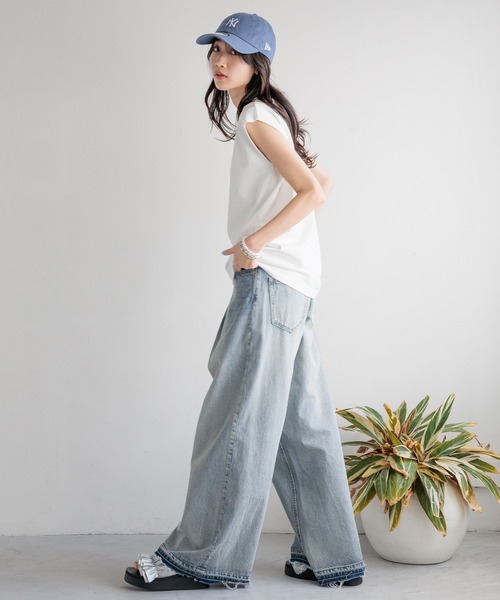 LOWRYS FARM（ローリーズファーム）の「カイテキノウノースリーブ 991850（Tシャツ/カットソー・レディース・ネイビー/ブラック/オフホワイト/ブラック系その他・FREE）」の11枚目の写真