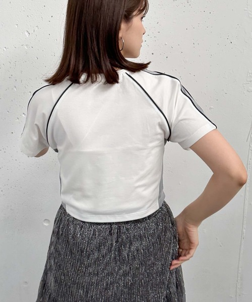 archives(アルシーヴ)の「メッシュ切替コンパクトゲームシャツ(Tシャツ/カットソー・レディース・ホワイト×ブラック/ホワイト×ブルー/ブラック・MEDIUM)」の7枚目の写真