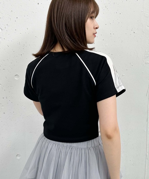 archives(アルシーヴ)の「メッシュ切替コンパクトゲームシャツ(Tシャツ/カットソー・レディース・ホワイト×ブラック/ホワイト×ブルー/ブラック・MEDIUM)」の13枚目の写真