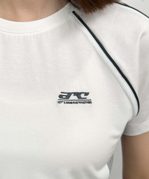 archives(アルシーヴ)の「メッシュ切替コンパクトゲームシャツ(Tシャツ/カットソー・レディース・ホワイト×ブラック/ホワイト×ブルー/ブラック・MEDIUM)」の21枚目の写真