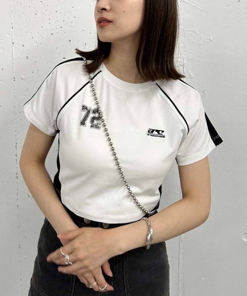 archives(アルシーヴ)の「メッシュ切替コンパクトゲームシャツ(Tシャツ/カットソー・レディース・ホワイト×ブラック/ホワイト×ブルー/ブラック・MEDIUM)」の20枚目の写真
