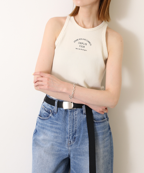 SLOBE IENA(スローブイエナ)の「ロゴ リブアメスリタンク(タンクトップ・レディース・ベージュ/アイボリー・FREE)」の21枚目の写真