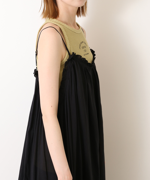 SLOBE IENA(スローブイエナ)の「ロゴ リブアメスリタンク(タンクトップ・レディース・ベージュ/アイボリー・FREE)」の16枚目の写真