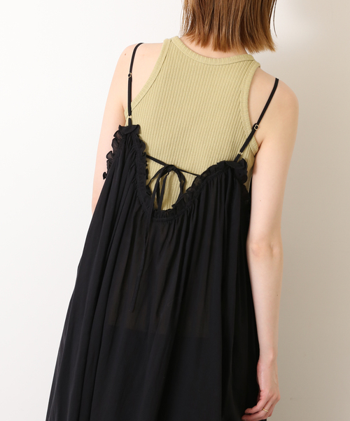 SLOBE IENA(スローブイエナ)の「ロゴ リブアメスリタンク(タンクトップ・レディース・ベージュ/アイボリー・FREE)」の17枚目の写真