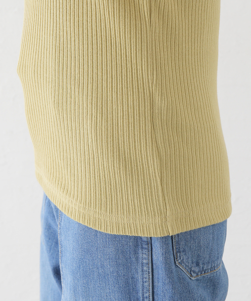 SLOBE IENA(スローブイエナ)の「ロゴ リブアメスリタンク(タンクトップ・レディース・ベージュ/アイボリー・FREE)」の4枚目の写真