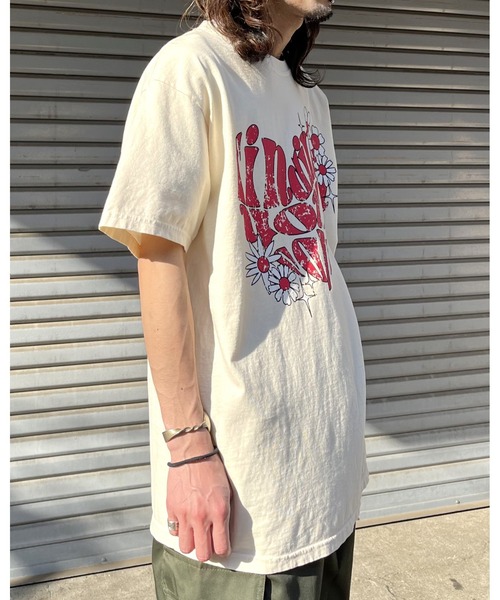 MODISH GAZE(モディシュガゼ)の「ハート ピグメントTシャツ(Tシャツ/カットソー・メンズ・アイボリー/スミクロ/ネイビー・FREE)」の13枚目の写真