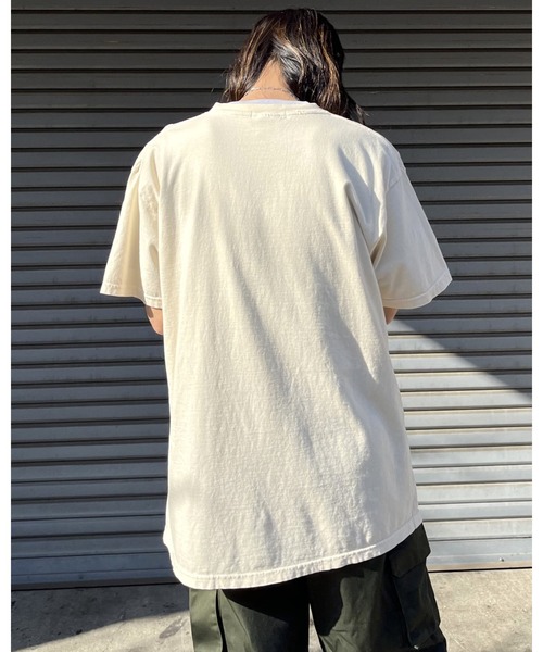 MODISH GAZE(モディシュガゼ)の「ハート ピグメントTシャツ(Tシャツ/カットソー・メンズ・アイボリー/スミクロ/ネイビー・FREE)」の15枚目の写真