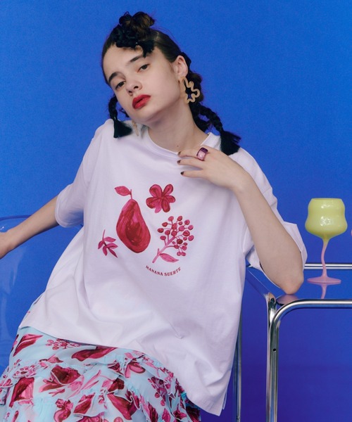 manana suerte(マニャーナスエルテ)の「オリジナルプリントTシャツ(Tシャツ/カットソー・レディース・ピンク/マルチ・FREE)」の2枚目の写真