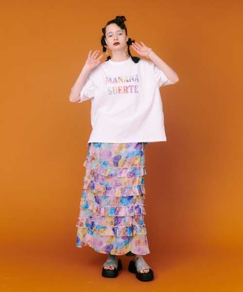 manana suerte(マニャーナスエルテ)の「オリジナルプリントTシャツ(Tシャツ/カットソー・レディース・ピンク/マルチ・FREE)」の22枚目の写真