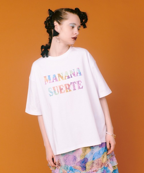 manana suerte(マニャーナスエルテ)の「オリジナルプリントTシャツ(Tシャツ/カットソー・レディース・ピンク/マルチ・FREE)」の15枚目の写真