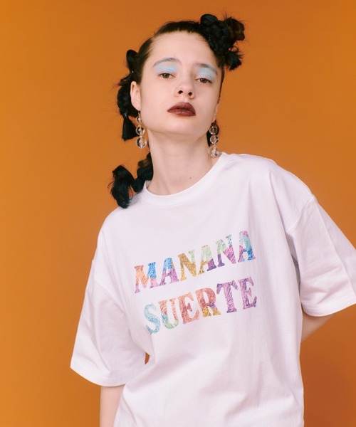 manana suerte(マニャーナスエルテ)の「オリジナルプリントTシャツ(Tシャツ/カットソー・レディース・ピンク/マルチ・FREE)」の18枚目の写真