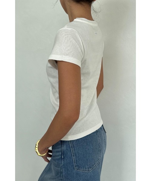 ALEXIA STAM（アリシアスタン）の「MELTING HOT Tee /デザインチビTee（Tシャツ/カットソー・レディース・ホワイト/グレー/ブラック・FREE）」の10枚目の写真