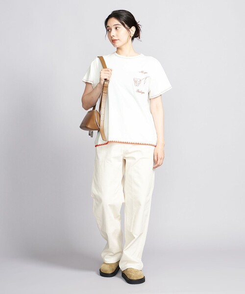 Nikben（ニックベン）の「【別注】＜Nikben＞エンブロイダリー Tシャツ（Tシャツ/カットソー・レディース・オフホワイト/イエロー・FREE）」の11枚目の写真