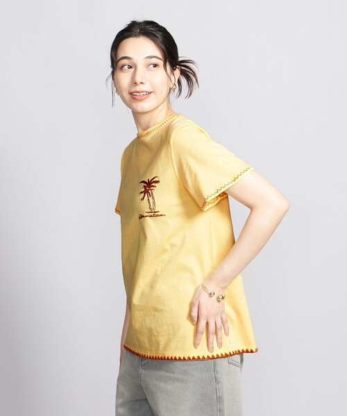 Nikben（ニックベン）の「【別注】＜Nikben＞エンブロイダリー Tシャツ（Tシャツ/カットソー・レディース・オフホワイト/イエロー・FREE）」の10枚目の写真