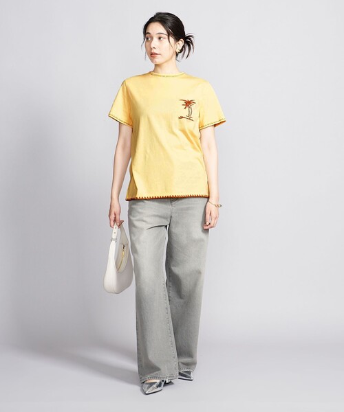 Nikben（ニックベン）の「【別注】＜Nikben＞エンブロイダリー Tシャツ（Tシャツ/カットソー・レディース・オフホワイト/イエロー・FREE）」の9枚目の写真