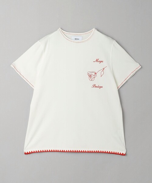 Nikben（ニックベン）の「【別注】＜Nikben＞エンブロイダリー Tシャツ（Tシャツ/カットソー・レディース・オフホワイト/イエロー・FREE）」の4枚目の写真