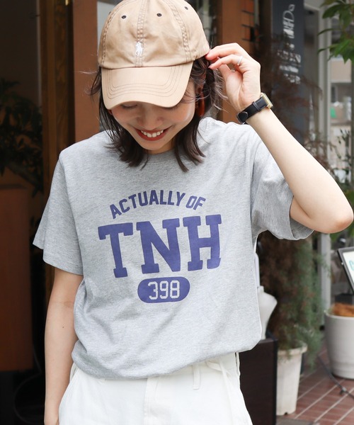 AMERICAN HOLIC(アメリカンホリック)の「TNHカットTEE②(Tシャツ/カットソー・レディース・杢グレー・M/L)」の2枚目の写真