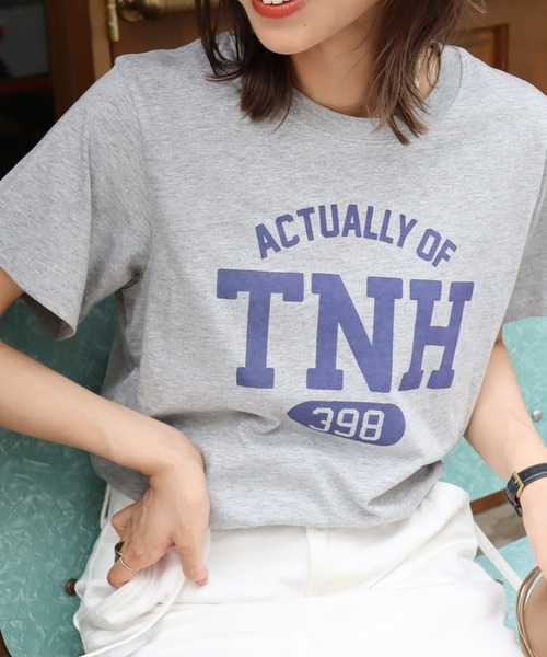 AMERICAN HOLIC(アメリカンホリック)の「TNHカットTEE②(Tシャツ/カットソー・レディース・杢グレー・M/L)」の4枚目の写真