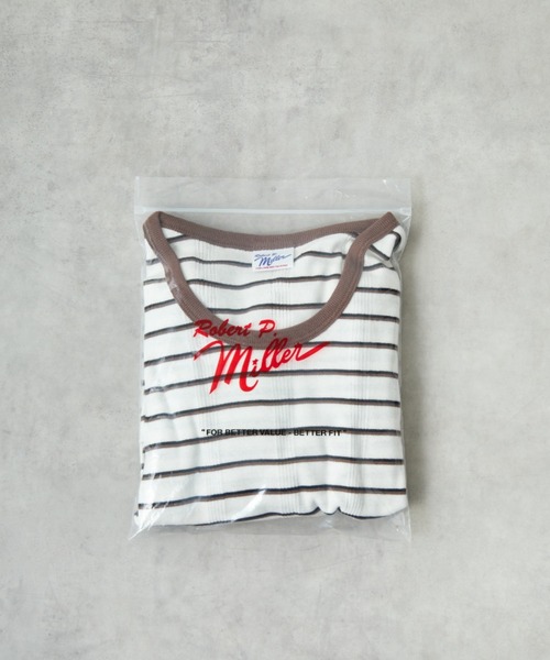 MILLER（ミラー）の「[MILLER/ミラー] 別注 ベロアビスチェ付き ロングスリーブリブTシャツ（Tシャツ/カットソー・レディース・アイボリー/ブラック/オフホワイト/ブラウン/ブラック系・F）」の11枚目の写真