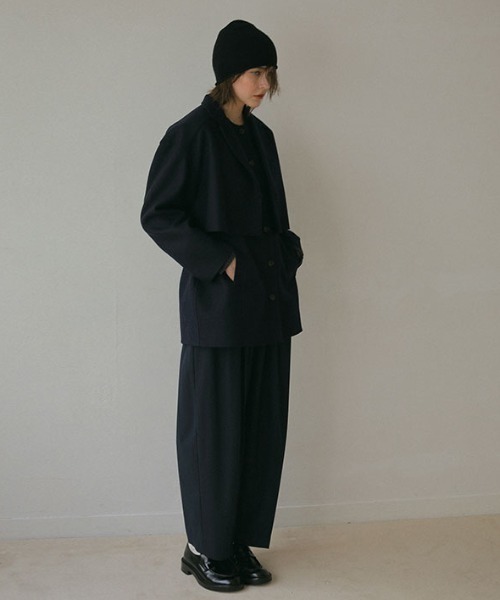 ETRE TOKYO 2ピースリバージャケットM 新品 ETRE TOKYO - ピークドラペルウールジャケット - GREY | ADDICT
