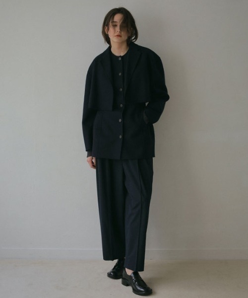 ETRE TOKYO（エトレトウキョウ）の「2ピースリバージャケット（その他アウター・レディース・ネイビー/ベージュ・S/M）」の6枚目の写真