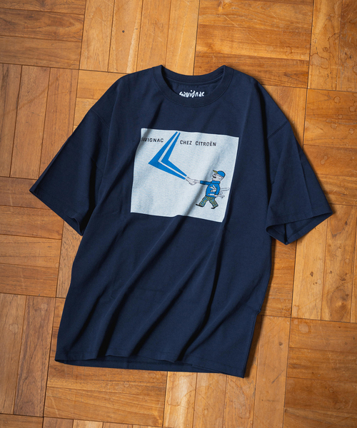 EDIFICE(エディフィス)の「SAVIGNAC (サビニャック) 別注 Citroen プリント Tシャツ(Tシャツ/カットソー・メンズ・ブラック×ブラック/ホワイト×ホワイト/モスグリーン/White/ネイビー・MEDIUM/LARGE/X-LARGE)」の12枚目の写真