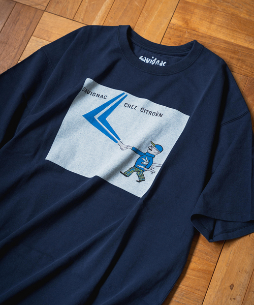 EDIFICE(エディフィス)の「SAVIGNAC (サビニャック) 別注 Citroen プリント Tシャツ(Tシャツ/カットソー・メンズ・ブラック×ブラック/ホワイト×ホワイト/モスグリーン/White/ネイビー・MEDIUM/LARGE/X-LARGE)」の13枚目の写真
