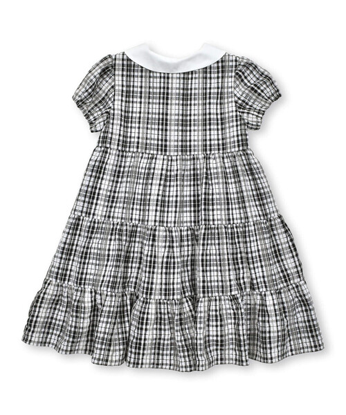 BeBe（ベベ）の「【お揃い】チェックレースプリント丸襟ティアードワンピース(90~150cm)（シャツワンピース・キッズ・ブラック系その他・120cm/140cm/100cm/90cm/150cm/130cm/110cm）」の10枚目の写真