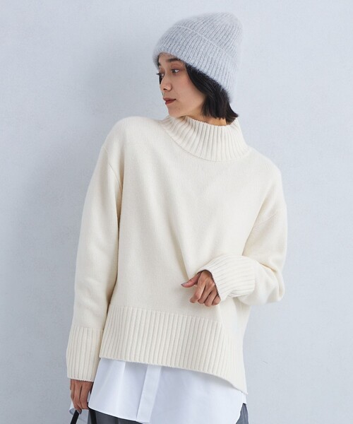 green label relaxing（グリーンレーベルリラクシング）の「［size SHORTあり］SERENITY セレニティ ハイネック プルオーバー ニット（ニット/セーター・レディース・オフホワイト/ライトグレー/ダークグレー/ベージュ/ロイヤルブルー/その他1・FREE/SHORT）」の11枚目の写真