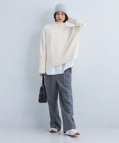 green label relaxing（グリーンレーベルリラクシング）の「［size SHORTあり］SERENITY セレニティ ハイネック プルオーバー ニット（ニット/セーター・レディース・オフホワイト/ライトグレー/ダークグレー/ベージュ/ロイヤルブルー/その他1・FREE/SHORT）」の12枚目の写真