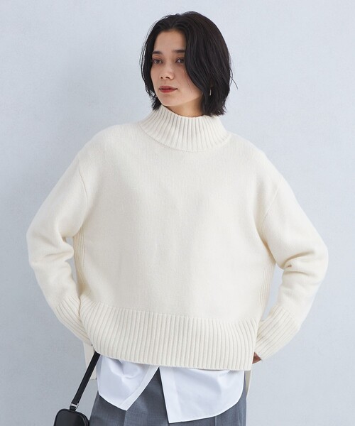 green label relaxing（グリーンレーベルリラクシング）の「［size SHORTあり］SERENITY セレニティ ハイネック プルオーバー ニット（ニット/セーター・レディース・オフホワイト/ライトグレー/ダークグレー/ベージュ/ロイヤルブルー/その他1・FREE/SHORT）」の14枚目の写真