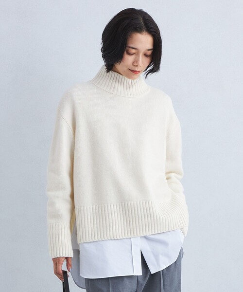 green label relaxing（グリーンレーベルリラクシング）の「［size SHORTあり］SERENITY セレニティ ハイネック プルオーバー ニット（ニット/セーター・レディース・オフホワイト/ライトグレー/ダークグレー/ベージュ/ロイヤルブルー/その他1・FREE/SHORT）」の16枚目の写真