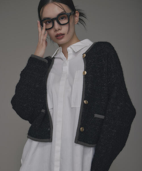 N.（N. Natural Beauty Basic）（エヌエヌナチュラルビューティーベーシック）の「◆太フレームメガネ（メガネ・レディース・ブラウン/ブラック・ﾌﾘ-）」の11枚目の写真