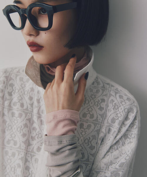 N.（N. Natural Beauty Basic）（エヌエヌナチュラルビューティーベーシック）の「◆太フレームメガネ（メガネ・レディース・ブラウン/ブラック・ﾌﾘ-）」の16枚目の写真