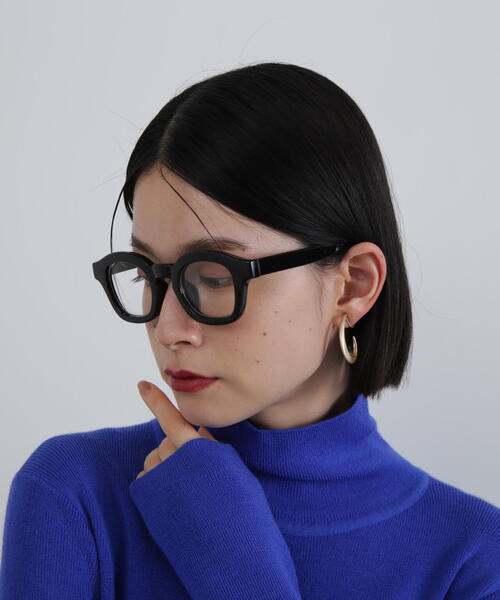 N.（N. Natural Beauty Basic）（エヌエヌナチュラルビューティーベーシック）の「◆太フレームメガネ（メガネ・レディース・ブラウン/ブラック・ﾌﾘ-）」の18枚目の写真