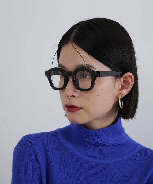 N.（N. Natural Beauty Basic）（エヌエヌナチュラルビューティーベーシック）の「◆太フレームメガネ（メガネ・レディース・ブラウン/ブラック・ﾌﾘ-）」の19枚目の写真