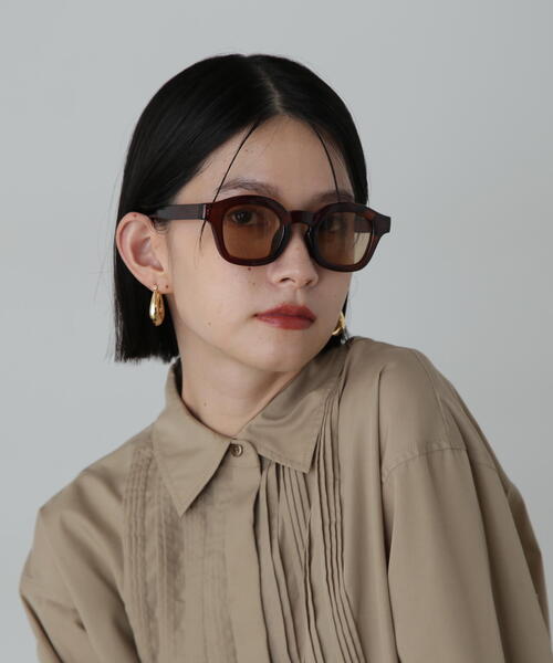 N.（N. Natural Beauty Basic）（エヌエヌナチュラルビューティーベーシック）の「◆太フレームメガネ（メガネ・レディース・ブラウン/ブラック・ﾌﾘ-）」の20枚目の写真