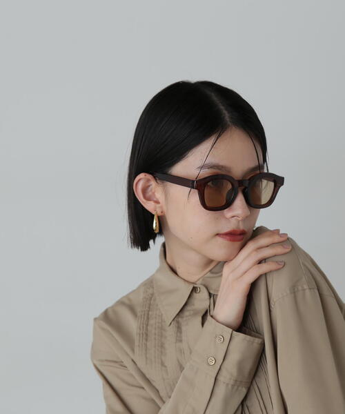 N.（N. Natural Beauty Basic）（エヌエヌナチュラルビューティーベーシック）の「◆太フレームメガネ（メガネ・レディース・ブラウン/ブラック・ﾌﾘ-）」の21枚目の写真