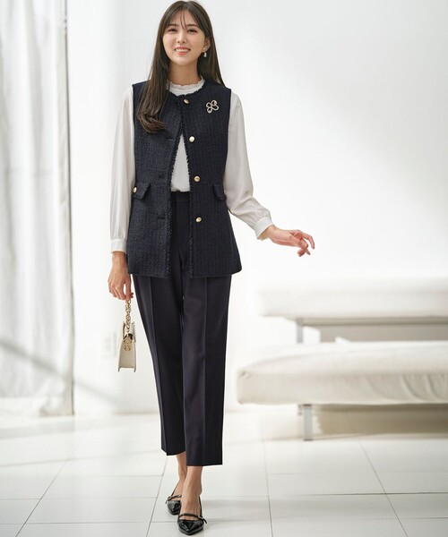 【洗える】フリルネックスタンド ブラウス（シャツ/ブラウス）｜any SiS（エニィスィス）