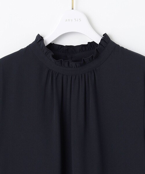 【洗える】フリルネックスタンド ブラウス（シャツ/ブラウス）｜any SiS（エニィスィス）