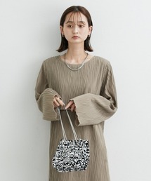 nissen | ウェーブタックプリーツ重ね着風ワンピース(ワンピース)