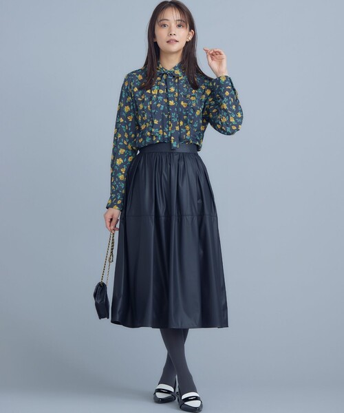 組曲（クミキョク）の「カッティングローズプリント フリルブラウス（シャツ/ブラウス・レディース・イエロー系5/ピンク系5・3/2）」の8枚目の写真