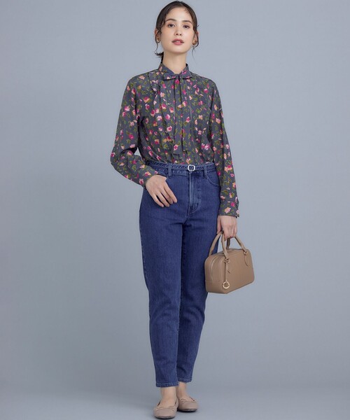 組曲（クミキョク）の「カッティングローズプリント フリルブラウス（シャツ/ブラウス・レディース・イエロー系5/ピンク系5・3/2）」の12枚目の写真