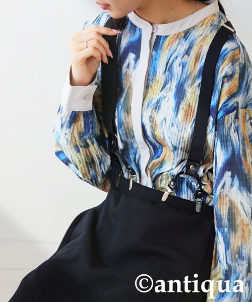 antiqua(アンティカ)の「異素材サスペンダー(サスペンダー・レディース・ネイビー/グリーン/ブラック・FREE)」の7枚目の写真