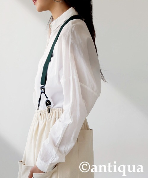 antiqua(アンティカ)の「異素材サスペンダー(サスペンダー・レディース・ネイビー/グリーン/ブラック・FREE)」の11枚目の写真