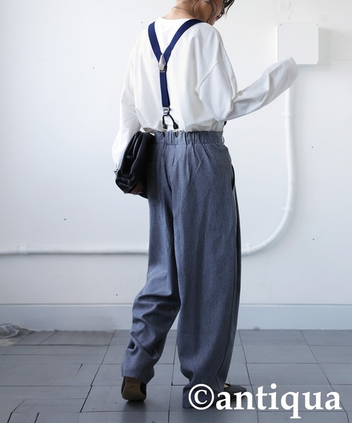 antiqua(アンティカ)の「異素材サスペンダー(サスペンダー・レディース・ネイビー/グリーン/ブラック・FREE)」の16枚目の写真