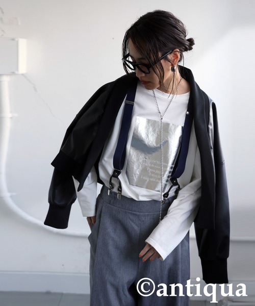 antiqua(アンティカ)の「異素材サスペンダー(サスペンダー・レディース・ネイビー/グリーン/ブラック・FREE)」の17枚目の写真